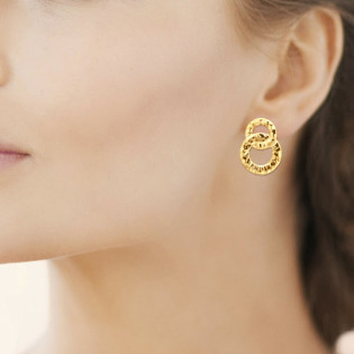 Boucles d'oreilles femme plaqué or - Y55V000 Maison de la Bijouterie