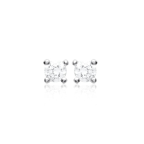 Boucles d'oreilles mixte Oxyde de Zirconium argent rhodié - Z5055Z03 Blanc Maison de la Bijouterie Mode femme