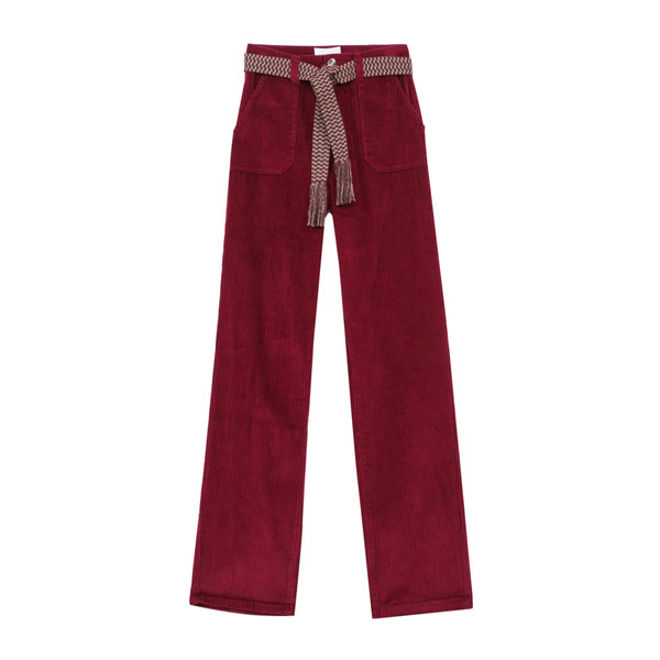 Pantalon MARISOL - Framboise Cuite bordeaux en coton La Petite Etoile