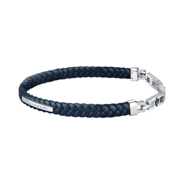 Bracelet pour homme en cuir bleu Argent Maserati Bijoux LES ESSENTIELS HOMME