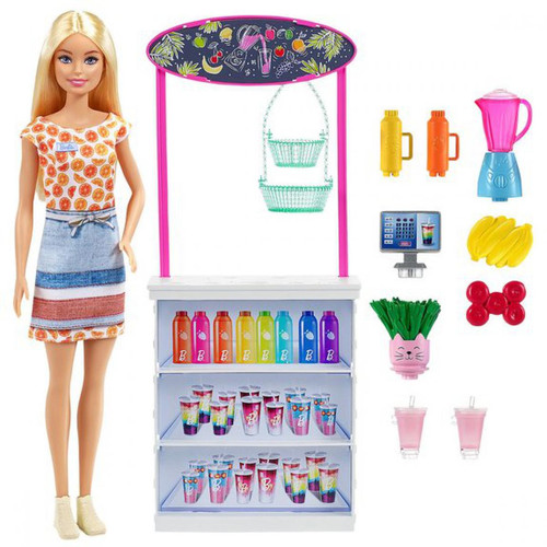 Mattel - Barbie - Coffret Bar à Smoothies avec poupée et accessoires 