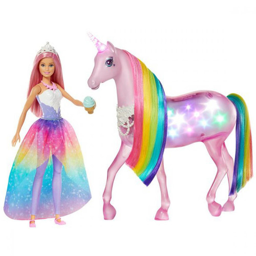 Mattel - Barbie licorne lumière magique 