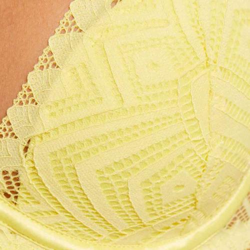 Soutien-gorge ampliforme coque moulée jaune Nina Morgan Lingerie Mode femme