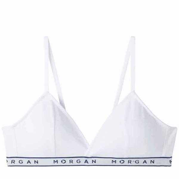 Soutien-gorge Triangle Coques Amovibles - Blanc Morgan Lingerie  en coton Morgan Lingerie Mode femme