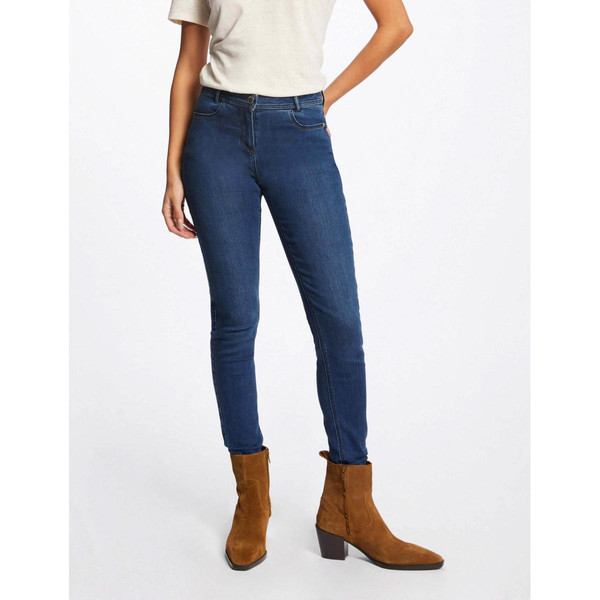 Jeans slim taille standard bleu en coton  Morgan Mode femme