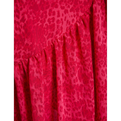 Jupe longue portefeuille imprimé léopard rose Jupe longue