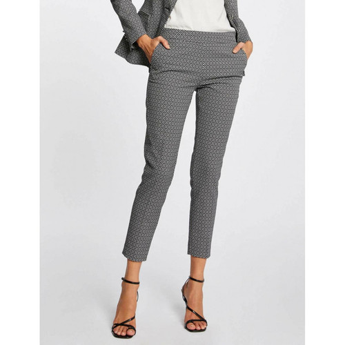 Morgan - Pantalon city ajusté imprimé géométrique - Pantalon slim femme