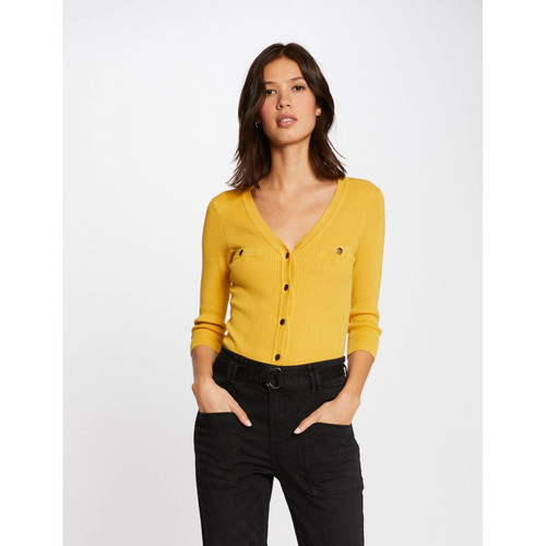 Morgan - Pull manches 3/4 boutonné - Pull femme