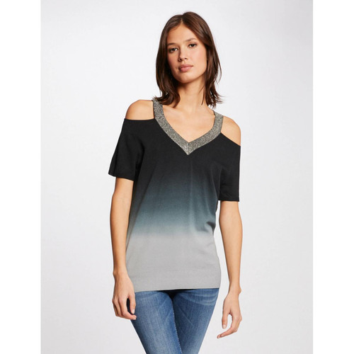 Morgan - Pull manches courtes avec ouvertures - Pull femme