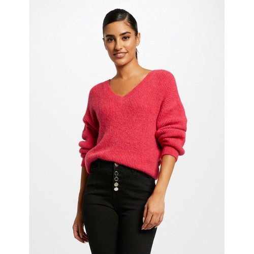 Morgan - Pull manches longues à col en V - Pulls femme made in italie