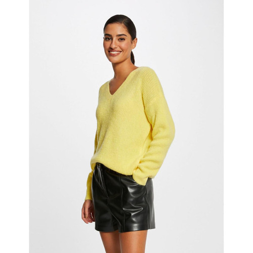 Morgan - Pull manches longues à col en V - Pulls femme made in italie