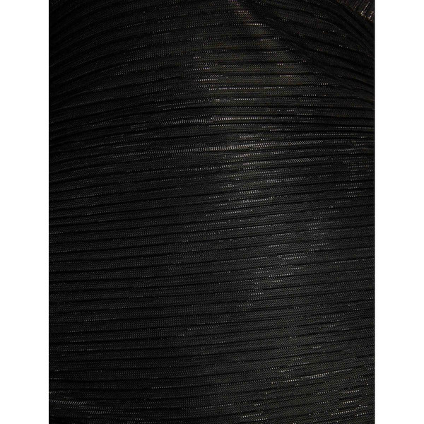 Robe ajustée plissée col cache-coeur noir Robe courte