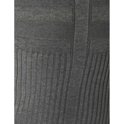 Robe pull ajustée à col roulé gris Robe courte