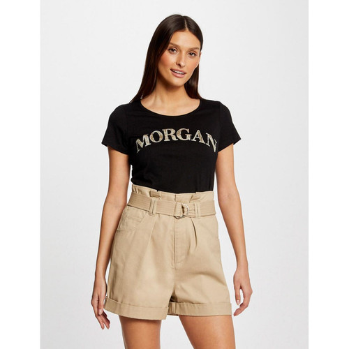 Morgan - T-shirt manches courtes à inscription - T shirts made in portugal