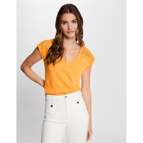 Morgan - T-shirt manches courtes - Vetements femme orange