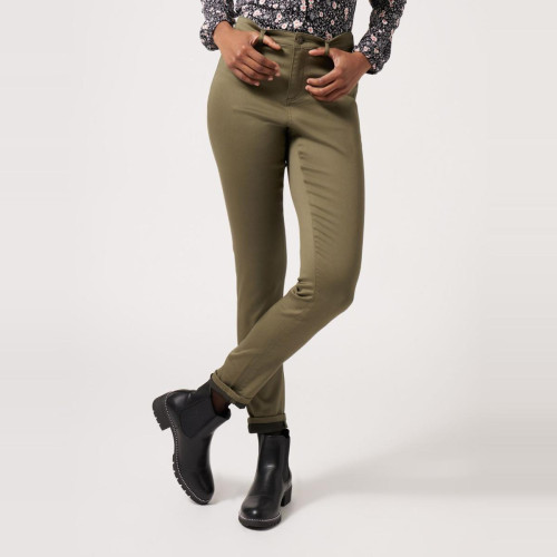 Naf Naf - Pantalon skinny taille basse - Vetements femme vert