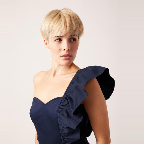 Naf Naf - Robe courte one shoulder - Robe femme coton