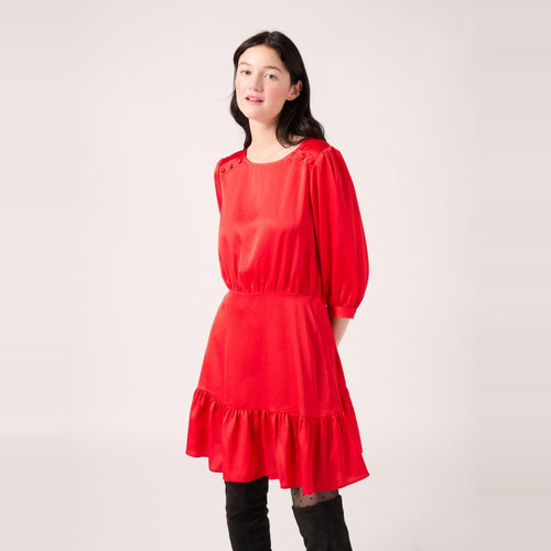 Naf Naf - Robe courte unie - Robes courtes femme rouge