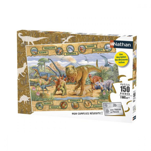 Nathan - Puzzle 150 pièces - Les espèces de dinosaures 