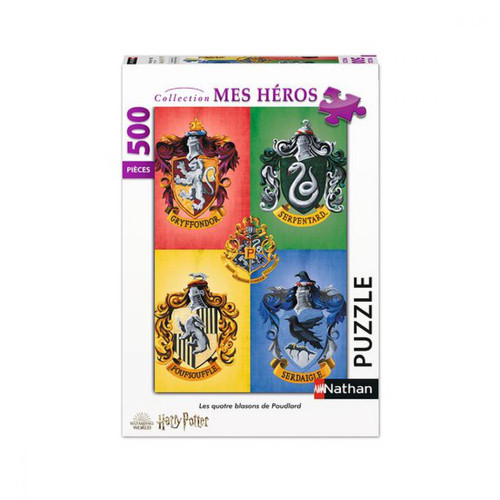 Nathan - Puzzle 500 pièces - Les quatre blasons de Poudlard / Harry Potter 