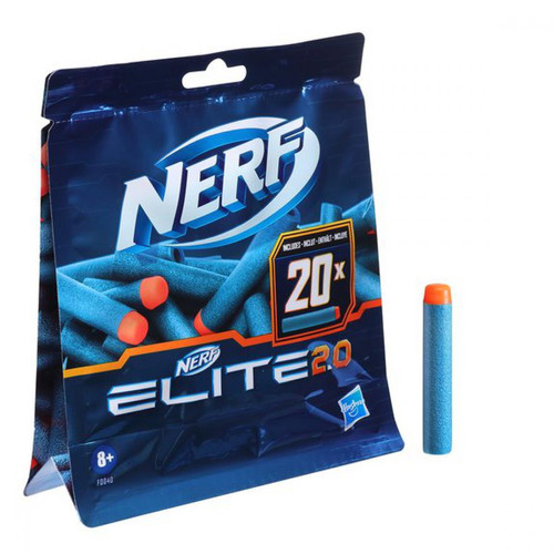 Nerf - Recharge de 20 fléchettes Nerf Elite 2.0 - Jeux d'extérieur