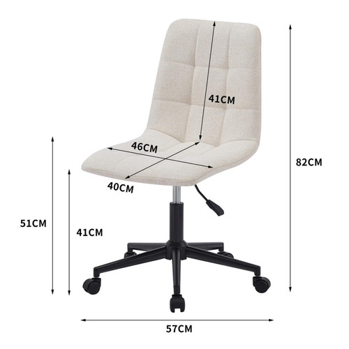 Chaise de Bureau Ergonomique Reglable Beige Chaise de bureau