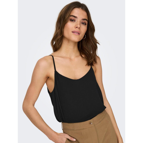 Only - Top Col rond Sans manches noir Ruth - Only