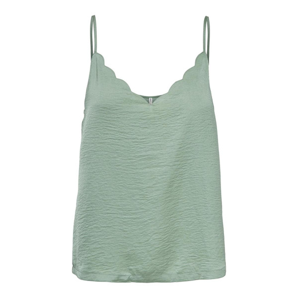 Top Col rond Sans manches vert Eve Only Mode femme