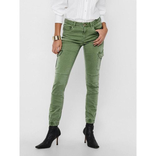 Only - Pantalon cargo vert - Pantalon décontracté femme
