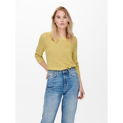 Only - Pull en maille jaune - Only