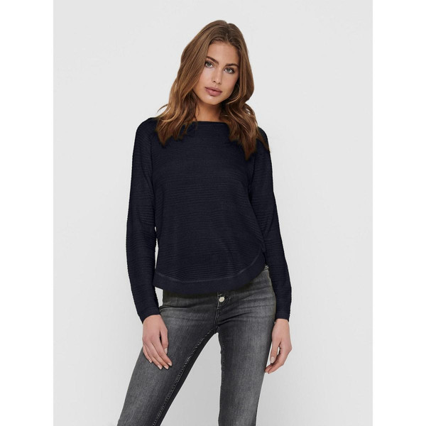 Pull en maille Col rond Manches longues bleu Leah Only Mode femme