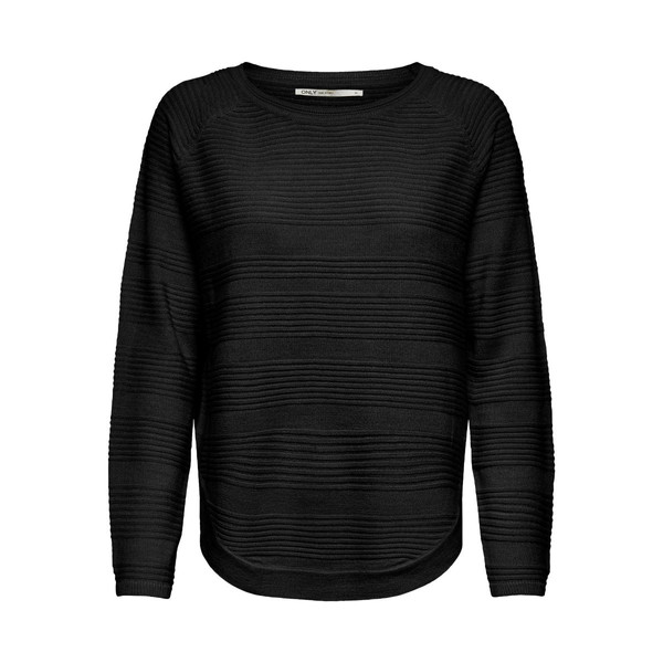 Pull en maille Col rond Manches longues noir Sofia Only