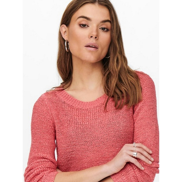 Pull en maille Col rond Manches longues rose Lou Only
