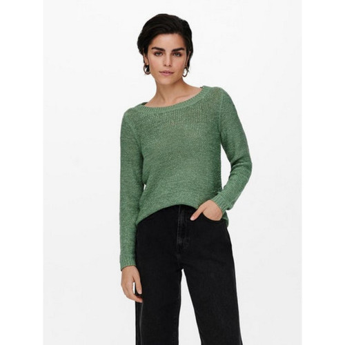 Only - Pull en maille Col rond Manches longues vert Sue - Vetements femme vert