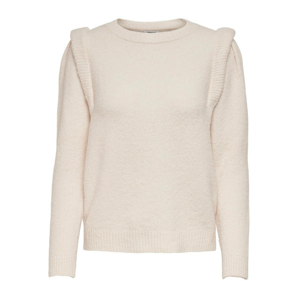 Pull en maille Col rond Manches longues beige Gwen Pull