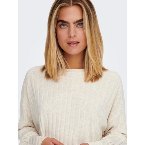 Pull en maille Col rond Manches longues beige Kai Pull