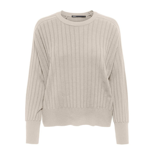 Pull en maille Col rond Manches longues beige Kai Only Mode femme