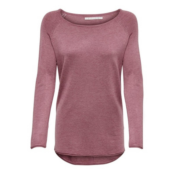 Pull en maille Col rond Manches longues Long rose Louise Only Mode femme