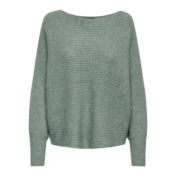 Pull en maille Col rond Manches longues vert Hana Only Mode femme