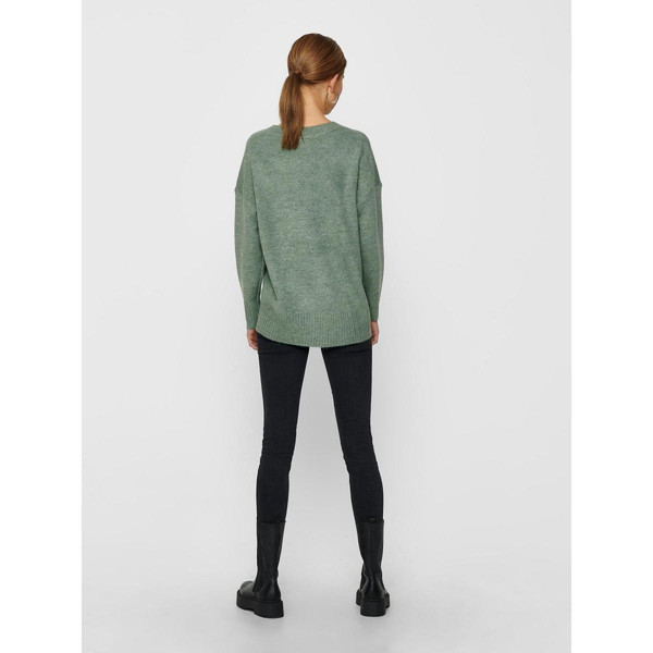 Pull en maille Col rond Manches longues vert Esme Only
