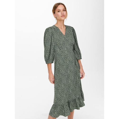Only - Robe mi-longue - Robes longues femme vert
