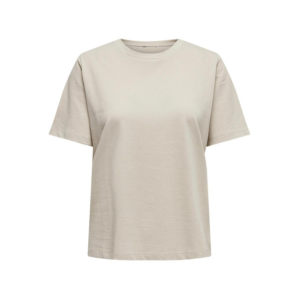 Tee-shirt beige en coton T-shirt manches courtes