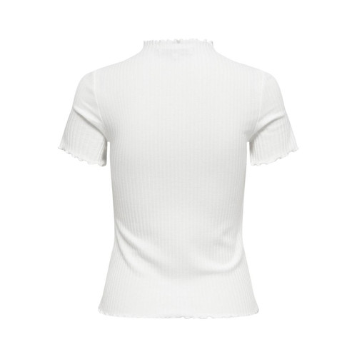 Top Col haut Manches courtes blanc Only Mode femme