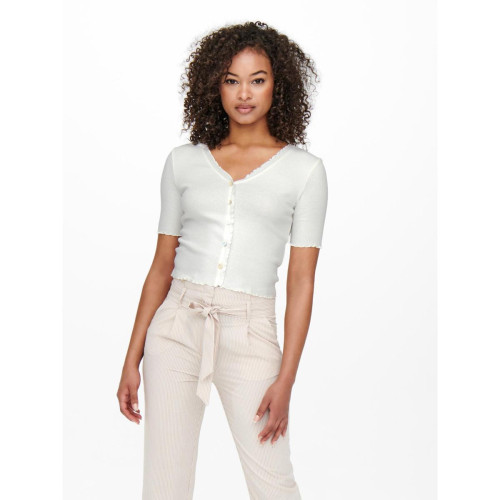 Only - Top blanc - Blouses manches courtes femme blanc