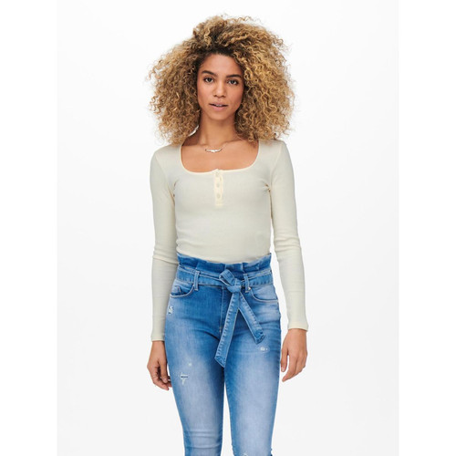 Only - Top Ecru - Blouses manches courtes femme blanc