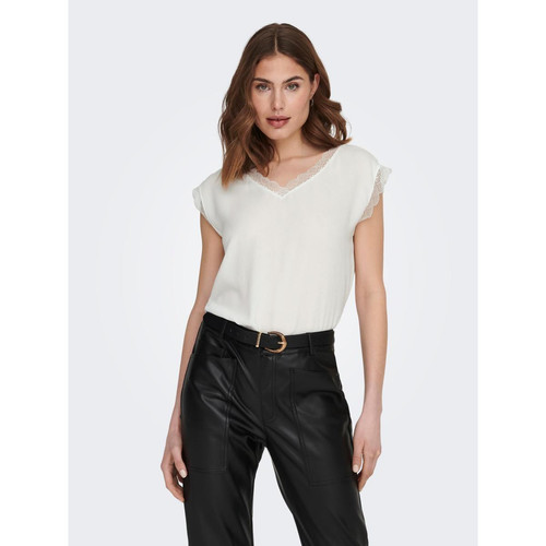 Only - Tops blanc - Blouses manches courtes femme blanc