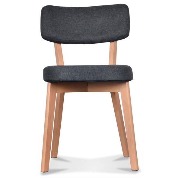 Chaise en bois et Tissu Noir Noir 3S. x Home Meuble & Déco