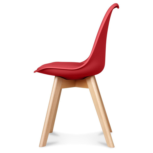 Chaise Design Style Scandinave Rouge HADES 3S. x Home