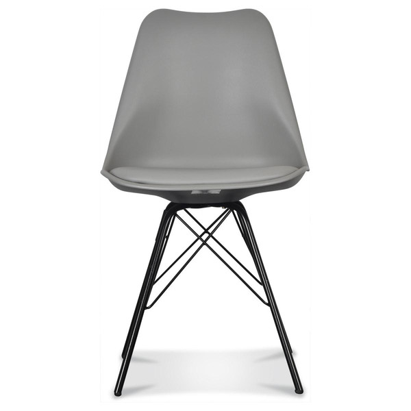 Chaise en Métal Gris Style Scandinave Gris 3S. x Home Meuble & Déco