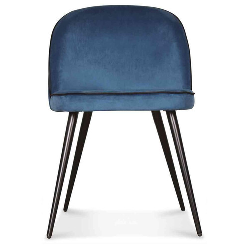 3S. x Home - Chaise Ingrid Ganse Bleu Canard L48 P50 H77Cm - Chaise